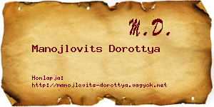 Manojlovits Dorottya névjegykártya